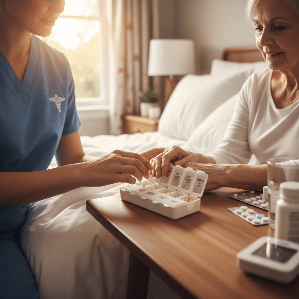 Pflegekraft in häuslicher Betreuung